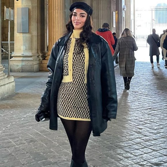 BLOGGER'S FAVE! Zara Jacquard Knit Mini Dress Sz S NWT - Picture 5 of 17